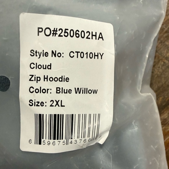 Comfrt Women’s 2XL Blue Willow Oversized Full Zip Hoodie NWT - Picture 5 of 6